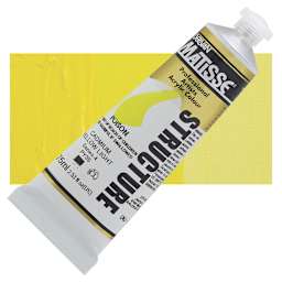 Matisse Structure Paint - Cadmium Yellow Light, 75 ml tube and swatch