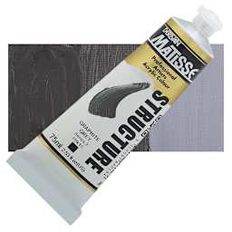 Matisse Structure Paint - Graphite Gray, 75 ml tube and swatch