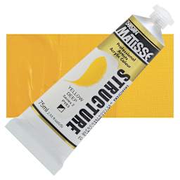 Matisse Structure Paint - Yellow Deep, 75 ml tube and swatch