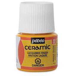 Pebeo Ceramic Paint - Orange Yellow, 45 ml