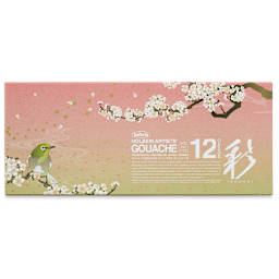 Holbein Irodori Artist Gouache - Spring, Set of 12, 15 ml, Front of packaging