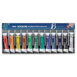 Holbein Irodori Artist Gouache - Summer, Set of 12, 15 ml Tubes