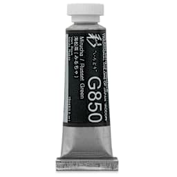 Holbein Irodori Artist Gouache - Russet Green, 15 ml, Tube (Front of tube)