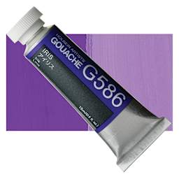 Holbein Artists' Gouache - Iris, 15 ml tube and swatch