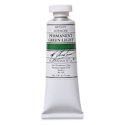 M. Graham Artists' Gouache - Permanent Green Light, 15 ml tube