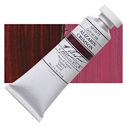 M. Graham Artists' Gouache - Alizarin Crimson, 15 ml tube and swatch