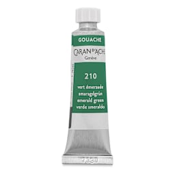 Caran d'Ache Studio Gouache - Emerald Green, 10 ml, Tube