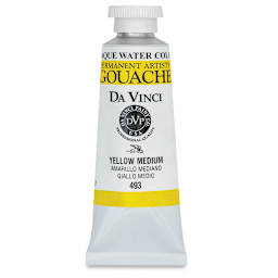 Da Vinci Professional Gouache - Yellow Medium, 37 ml tube