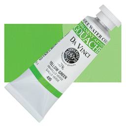 Da Vinci Professional Gouache - Yellow Green, 37 ml tube and swatch