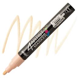 Pebeo 4Artist Marker - Ivory, 4 mm marker and swatch