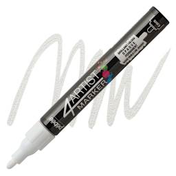Pebeo 4Artist Marker - White, 4 mm marker and swatch