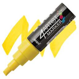 Pebeo 4Artist Marker - Yellow, 8 mm marker and swatch