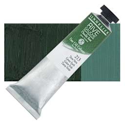 Sennelier Rive Gauche Artists Oil Color - Green Earth, 40 ml tube and swatch