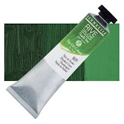 Sennelier Rive Gauche Artists Oil Color - Hooker's Green, 40 ml tube and swatch