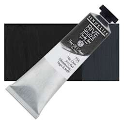 Sennelier Rive Gauche Artists Oil Color - Ivory Black, 40 ml tube and swatch