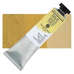Sennelier Rive Gauche Artists Oil Color - Naples Yellow, 40 ml tube and swatch
