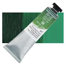 Sennelier Rive Gauche Artists Oil Color - Phthalo Green Yellow Shade, 40 ml tube and swatch