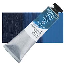 Sennelier Rive Gauche Artists Oil Color - Phthalo Turquoise, 40 ml tube and swatch
