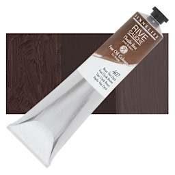 Sennelier Rive Gauche Artists Oil Color - Van Dyck Brown, 200 ml tube and swatch