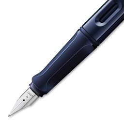Lamy Safari Fountain Pen - Dark Dusk, Fine Nib, close-up