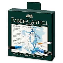 Faber-Castell Albrecht Dürer Watercolor Markers - Set of 10, Assorted Colors