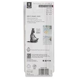 Zebra Mildliner Double Ended Brush Pens - Set of 5, Refresh Colors (back of package)