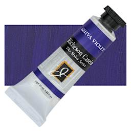 Richeson Casein Paint the Shiva Series - Shiva Violet, 37 ml tube and swatch