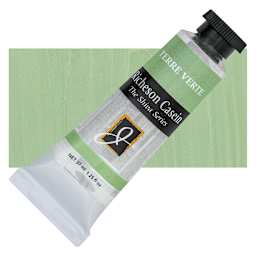 Richeson Casein Paint the Shiva Series - Terra Verte, 37 ml tube and swatch