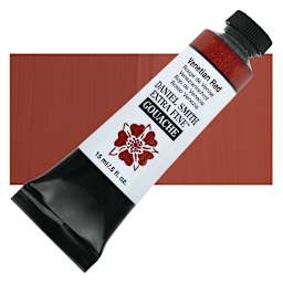 Daniel Smith Extra Fine Gouache - Venetian Red, 15 ml Tube and swatch