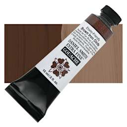 Daniel Smith Extra Fine Gouache - Brown Iron Oxide, Enviro-Friendly, 15 ml tube and swatch