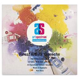 Art Spectrum Artists' Gouache - Set of 12, Intro Colors front of package