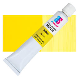 Art Spectrum Artists' Gouache - Yellow, 22.5 ml tube and swatch