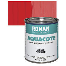 Ronan Aquacote Water-Based Acrylic Color - Fire Red, Pint and swatch