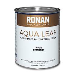 Ronan Aqua Leaf Water-Based Faux Metallic Color - Statuary, Quart