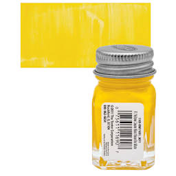 Testors Enamel Paint - Yellow, 1/4 oz bottle and swatch