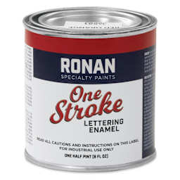 Ronan One Stroke Lettering Enamel - Red Orange, Half Pint