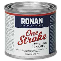 Ronan One Stroke Lettering Enamel - Rubine Red, Quarter Pint