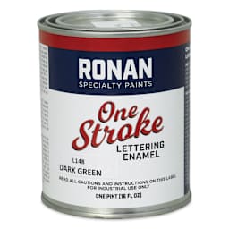 Ronan One Stroke Lettering Enamel - Dark Green, Pint (Front)