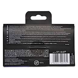 Staedtler Pigment Arts Brush Pens - Blue and Greens, Set of 6, back of the packaging