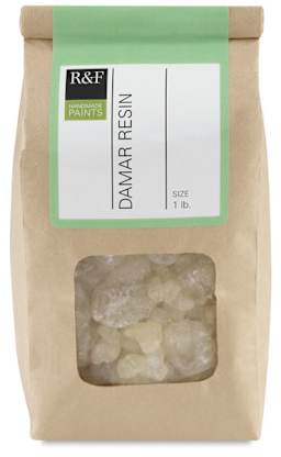 R&F Damar Resin - Front view of 1 lb bag