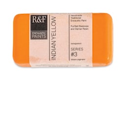 R&F Encaustic Paint Block - Indian Yellow, 40 ml block