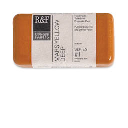 R&F Encaustic Paint Block - Mars Yellow Deep, 40 ml block