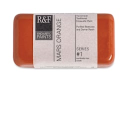 R&F Encaustic Paint Block - Mars Orange, 40 ml block