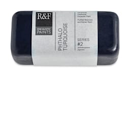 R&F Encaustic Paint Block - Phthalo Turquoise, 104 ml block