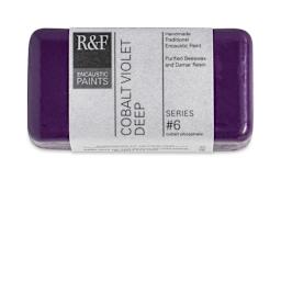 R&F Encaustic Paint Block - Cobalt Violet Deep, 40 ml block