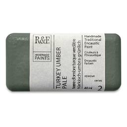 R&F Encaustic Paint Block - Turkey Umber Pale, 40 ml, Block