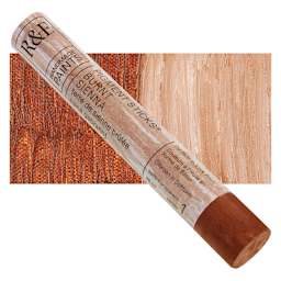 R&F Pigment Stick - Burnt Sienna, 38 ml stick and swatch