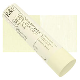 R&F Pigment Stick - Green Gold Pale, 100 ml stick and swatch
