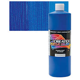 Createx Acrylic - Iridescent Electric Blue, Quart and swatch