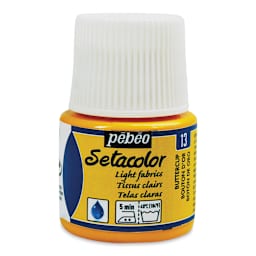 Pebeo Setacolor Fabric Paint - Buttercup, Light Fabrics, 45 ml bottle